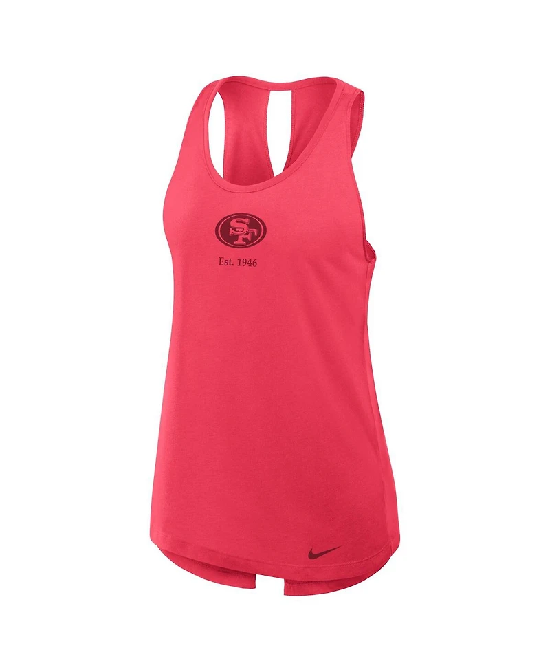 Nike Women's Scarlet San Francisco 49ers Glory Crisscross Performance Tank Top