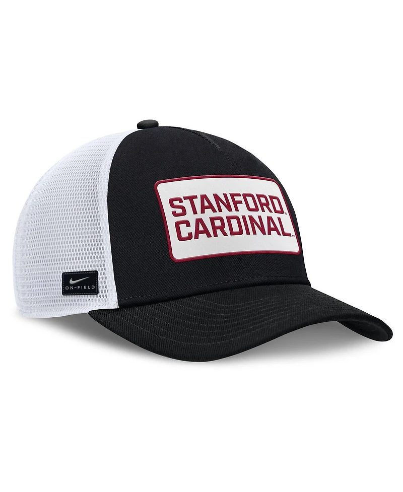 Nike Men's Cardinal/White Stanford Cardinal 2025 On-Field Rise Patch Trucker Adjustable Hat