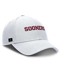Jordan Men's White Oklahoma Sooners 2025 On-Field Rise Performance Adjustable Hat