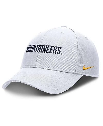 Nike Men's White West Virginia Mountaineers 2025 On-Field Rise Performance Adjustable Hat