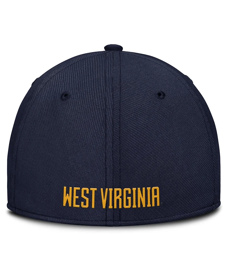 Nike Men's Navy West Virginia Mountaineers 2025 On-Field Rise Performance Flex Hat