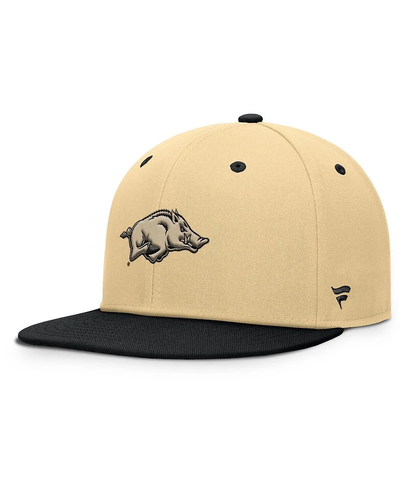 Fanatics Men's Gold/Black Arkansas Razorbacks Balance Fitted Hat