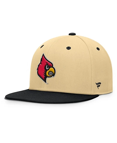 Fanatics Men's Gold/Black Louisville Cardinals Balance Fitted Hat