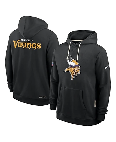 Nike Men's Black Minnesota Vikings Sideline Initial Home Performance Pullover Hoodie