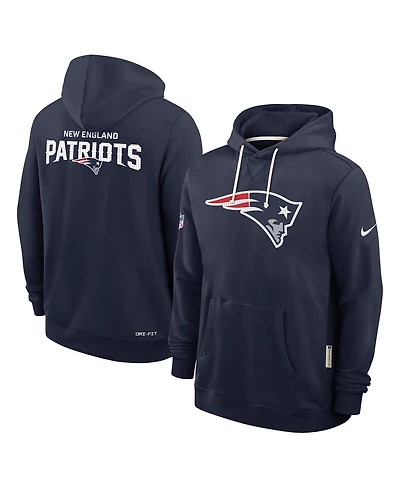 Nike Men's Navy New England Patriots Sideline Initial Home Performance Pullover Hoodie