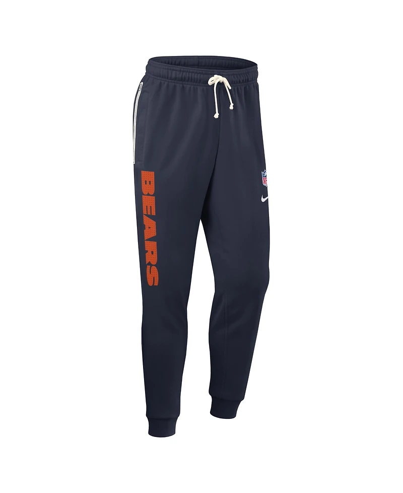 Nike Men's Navy Chicago Bears Sideline Ground Game Performance Taper Pants