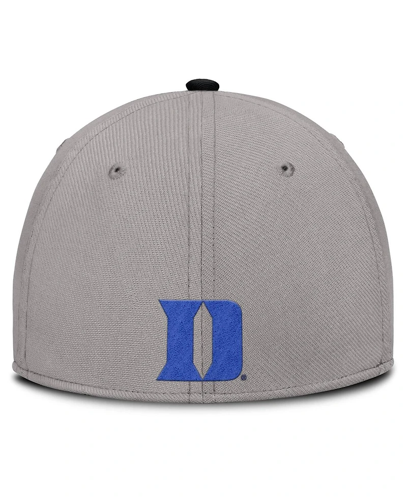 Nike Men's Gray Duke Blue Devils Rise Prep Performance Flex Hat
