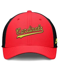 Nike Men's Crimson/Black St. Louis Cardinals Neon 90s Rise Swoosh Flex Hat