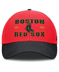 Nike Men's Crimson/Black Boston Red Sox Neon 90s Rise Adjustable Hat