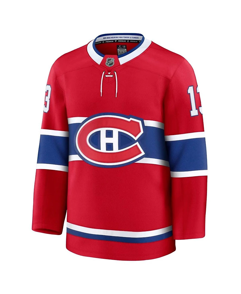 Fanatics Men's Cole Caufield Red Montreal Canadiens Home Premium Jersey