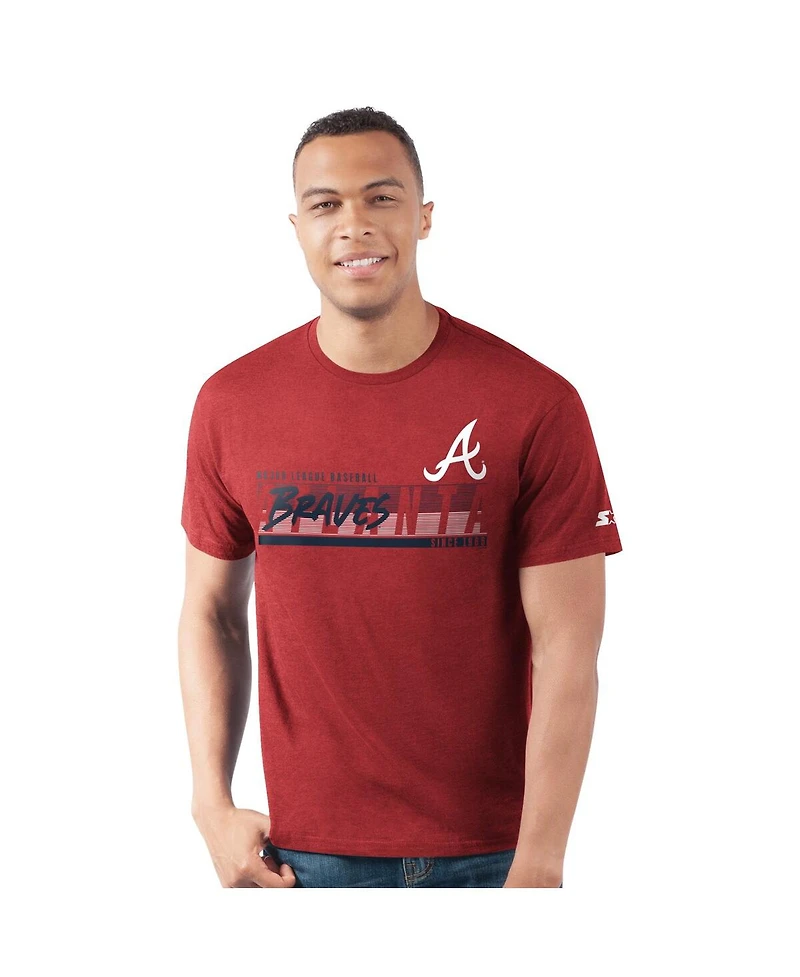 Starter Men's Red Atlanta Braves Prime Time Team T-Shirt