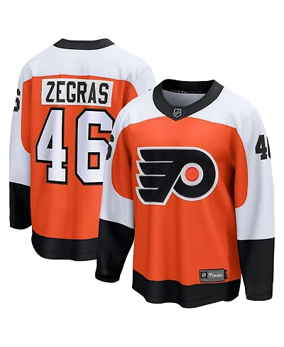 Fanatics Men's Trevor Zegras Orange Philadelphia Flyers Home Breakaway Jersey