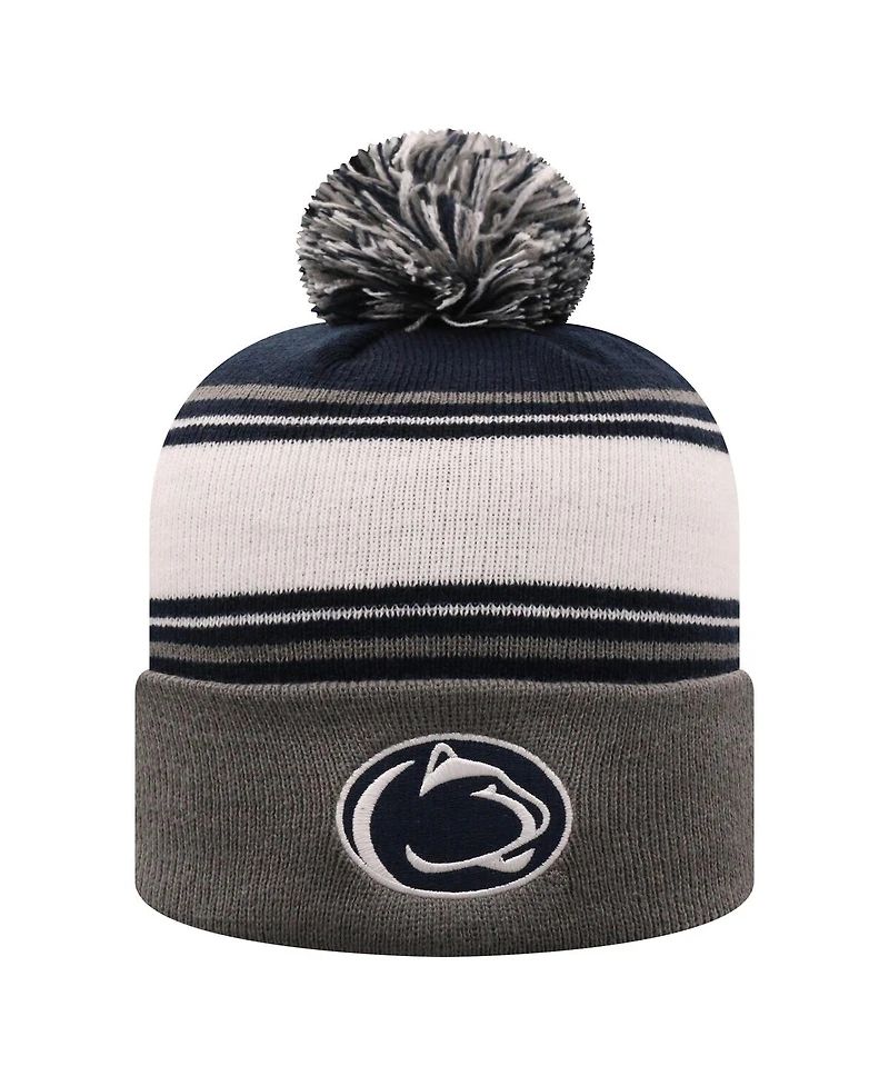Top of the World Men's True Navy Penn State Nittany Lions Ambient Cuffed with Pom Knit Hat