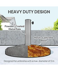 Outsunny Patio Umbrella Base, 26 lbs Resin Outdoor Umbrella Sd,