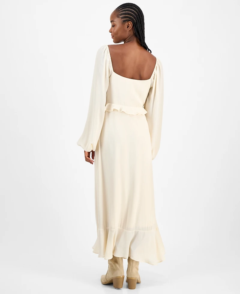 And Now This Women's Ruffle Long-Sleeve Maxi Dress, Macy's Exclusive
