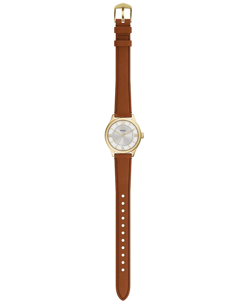 Fossil Women's Gilmore Three-Hand Brown Croco Leather Watch, 28mm