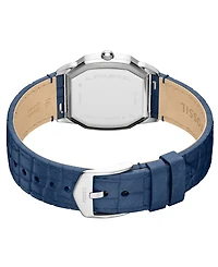 Fossil Women's Harlow Three-Hand Navy Croco Leather Watch, 27mm