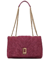 Karl Lagerfeld Paris Lafayette Medium Suede Shoulder Bag