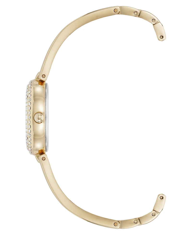 Anne Klein Women's Quartz Gold-Tone Metal Alloy Bracelet Watch Set, 18mm
