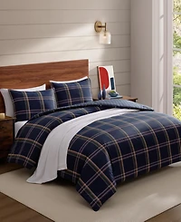 Tommy Hilfiger Beacon Plaid Cotton 3-Piece Comforter Set, Full/Queen