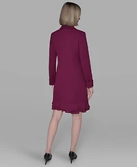 Karl Lagerfeld Paris Women's Chiffon-Hem Blazer Dress