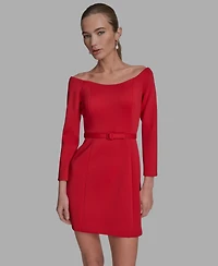 Scuba Off-The-Shoulder Belted Fnf