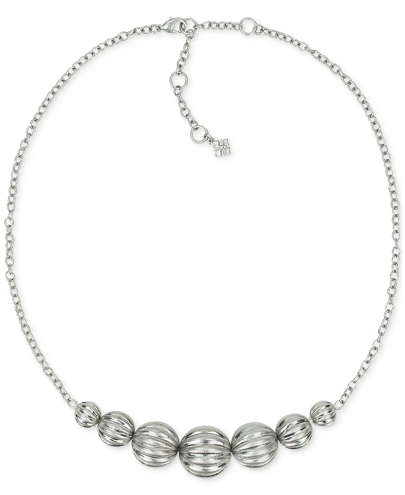 Patricia Nash Rhodium Bead Single Strand Necklace