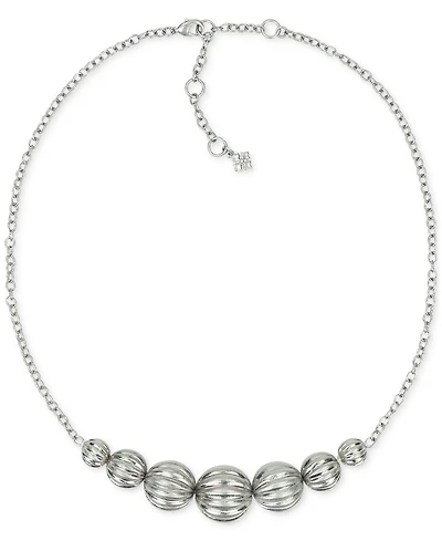 Patricia Nash Rhodium Bead Single Strand Necklace