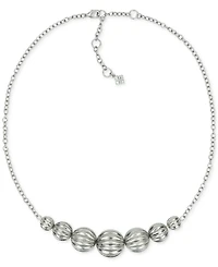 Patricia Nash Rhodium Bead Single Strand Necklace