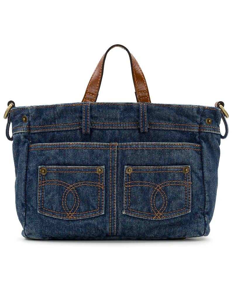 Patricia Nash Varedo Medium Denim Satchel