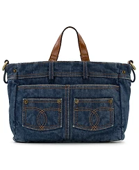 Patricia Nash Varedo Medium Denim Satchel