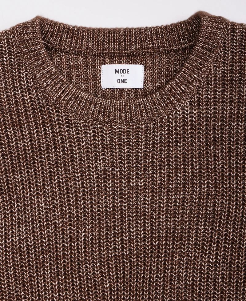 Mode of One Men's Long-Sleeve Relaxed Crewneck Sweater, Created for Macy's