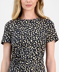 I.n.c. International Concepts Petite Cotton Ruched-Side T-Shirt, Macy's Exclusive