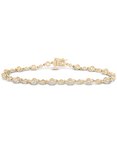 Wrapped in Love Diamond Bezel Tennis Bracelet (1 ct. t.w.) in 14k Gold, Exclusively at Macy's