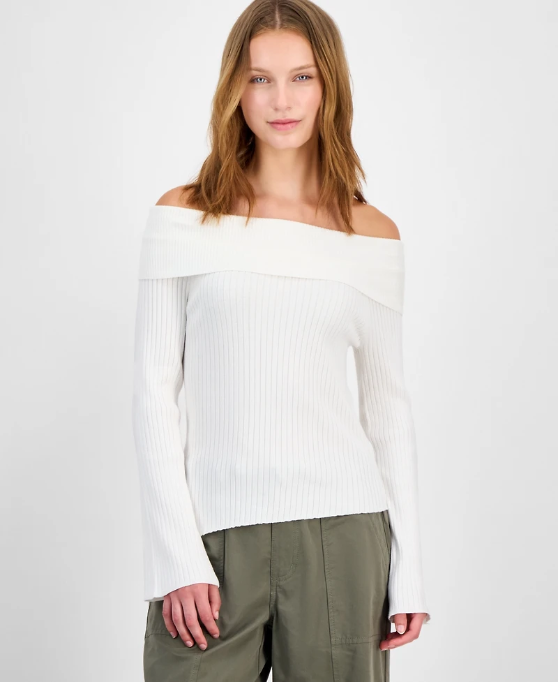 Hooked Up by Iot Juniors' Marilyn Off-The-Shoulder Top