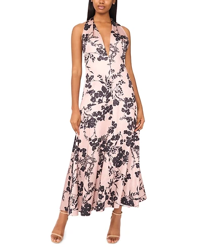 Parker Women's Shadow Floral Nia Satin Midi Dress
