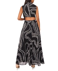 Parker Women's The Evette Printed Chiffon Maxi Dress