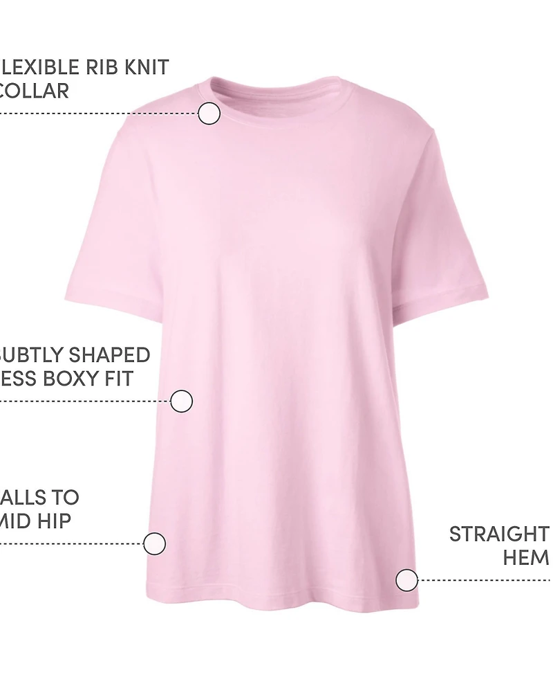 Lands' End Women's Short Sleeve Feminine Fit Essential T-shirt