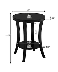 Convenience Concepts 18" Wood Charleston Round End Table