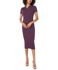 Vince Camuto Women's Solid-Color Collar Short-Sleeve Dress