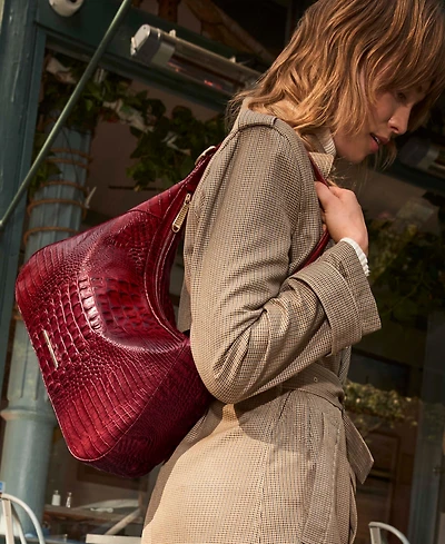 Brahmin Edie Large Alden Road Leather Shoulder Bag