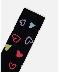 Deux par Girl 3-Pack Knit Socks Black and Multicolor - Toddler|Child
