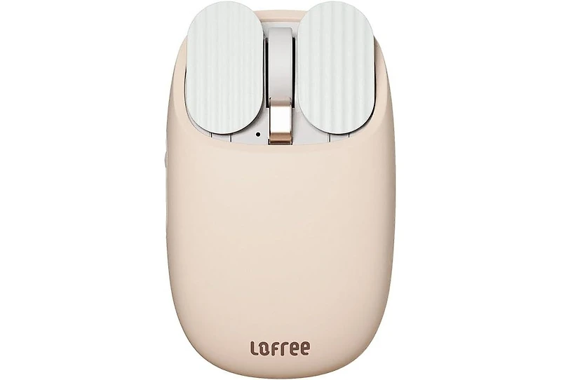 Lofree Wavy Chips Dual-Mode Wireless Mouse, 5 Adjustable Dpi Levels, 50-Day Battery Life, Milk Tea Color, for Windows, MacOS, iOS