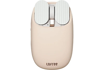 Lofree Wavy Chips Dual-Mode Wireless Mouse, 5 Adjustable Dpi Levels, 50-Day Battery Life, Milk Tea Color, for Windows, MacOS, iOS