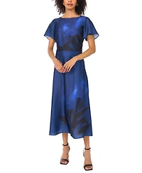 Vince Camuto Women's Placement-Print Pull-On Midi Skirt