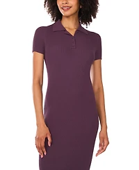 Vince Camuto Women's Solid-Color Collar Short-Sleeve Dress