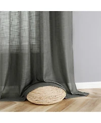 Kate Aurora 2 Pack Lux Thread Premium Woven Grommet Top Sheer Curtain Panels - Spice