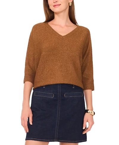Vince Camuto Women's Cozy V-Neck Dolman 3/4-Sleeve Sweater