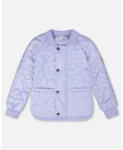 Deux par Girl Quilted Mid-Season Jacket Lavender