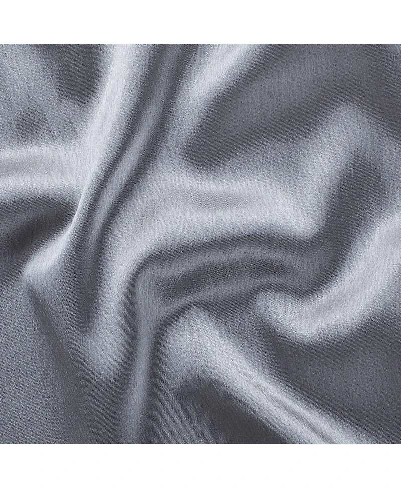 Kate Aurora Ultra Lux Faux Silk Regency Crinkle Rod Pocket Semi Sheer Single Curtain Panel - 52 in. W x 84 L